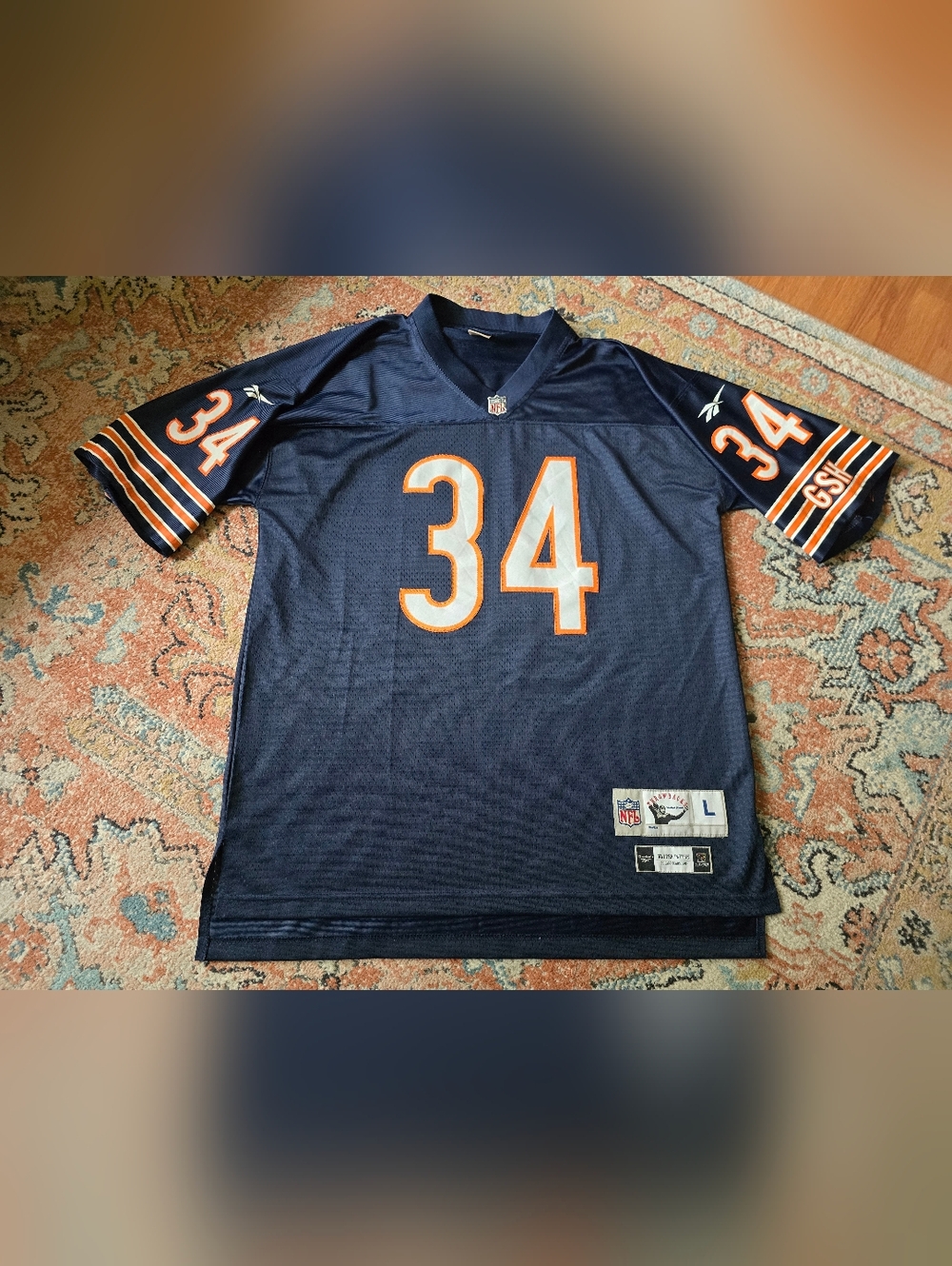 Reebok NFL Walter Payton #34 Navy Football Jersey